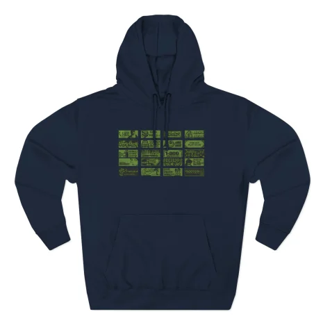 Taco-Hemingway-1-800-tour-Three-Panel-Fleece-Hoodie-3 Bluza Taco Hemingway Green Tour Nadruk Graficzny
