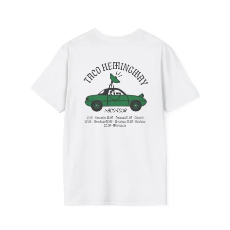 Taco-Hemingway-1-800-tour-Unisex-Softstyle-T-Shirt-2 Koszulka Taco Hemingway 1-800-Tour Cassette Graphic