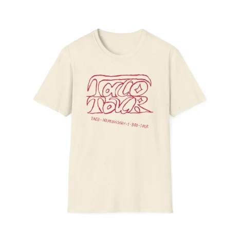 Taco-Hemingway-1-800-tour-Unisex-Softstyle-T-Shirt-7 Koszulka Taco Hemingway Taco Tour Nadruk Graficzny
