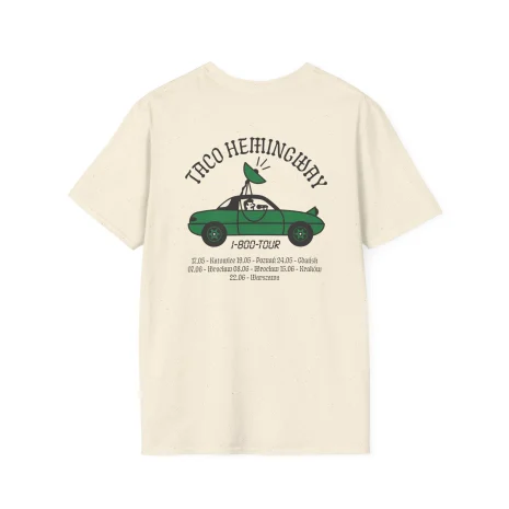 Taco-Hemingway-1-800-tour-Unisex-Softstyle-T-Shirt-8 Koszulka Taco Hemingway 1-800-Tour Cassette Graphic