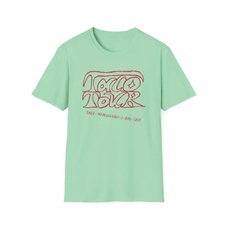 Taco-Hemingway-1-800-tour-Unisex-Softstyle-T-Shirt-9 Koszulka Taco Hemingway Taco Tour Nadruk Graficzny